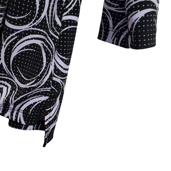 CJ Banks Sz 2X Tunic Popover Artsy Circle Print Fluid Jersey Knit Office Casual - Picture 9 of 10